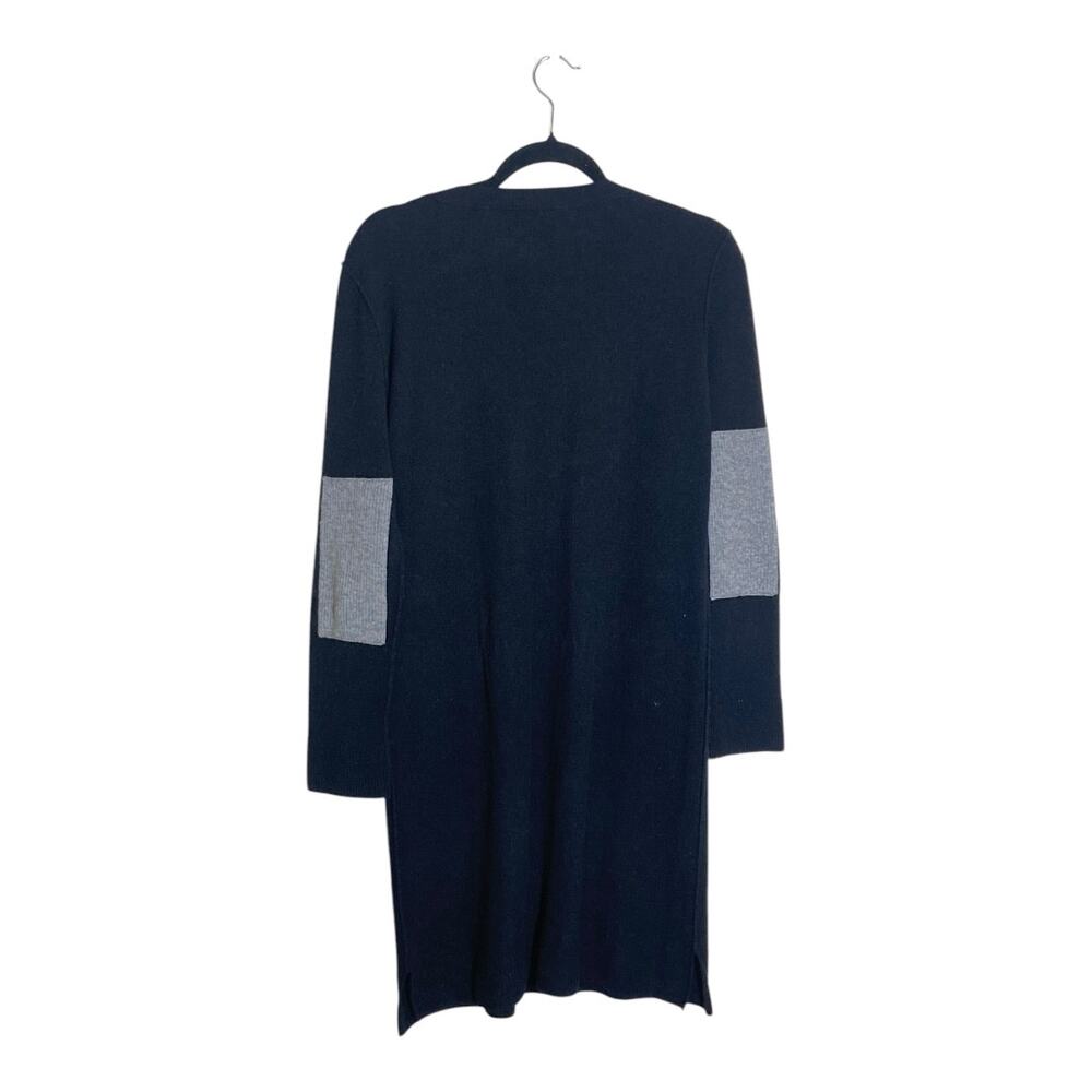 Brochu Walker Black Wool Cashmere Elbow Patches Sweater Dress